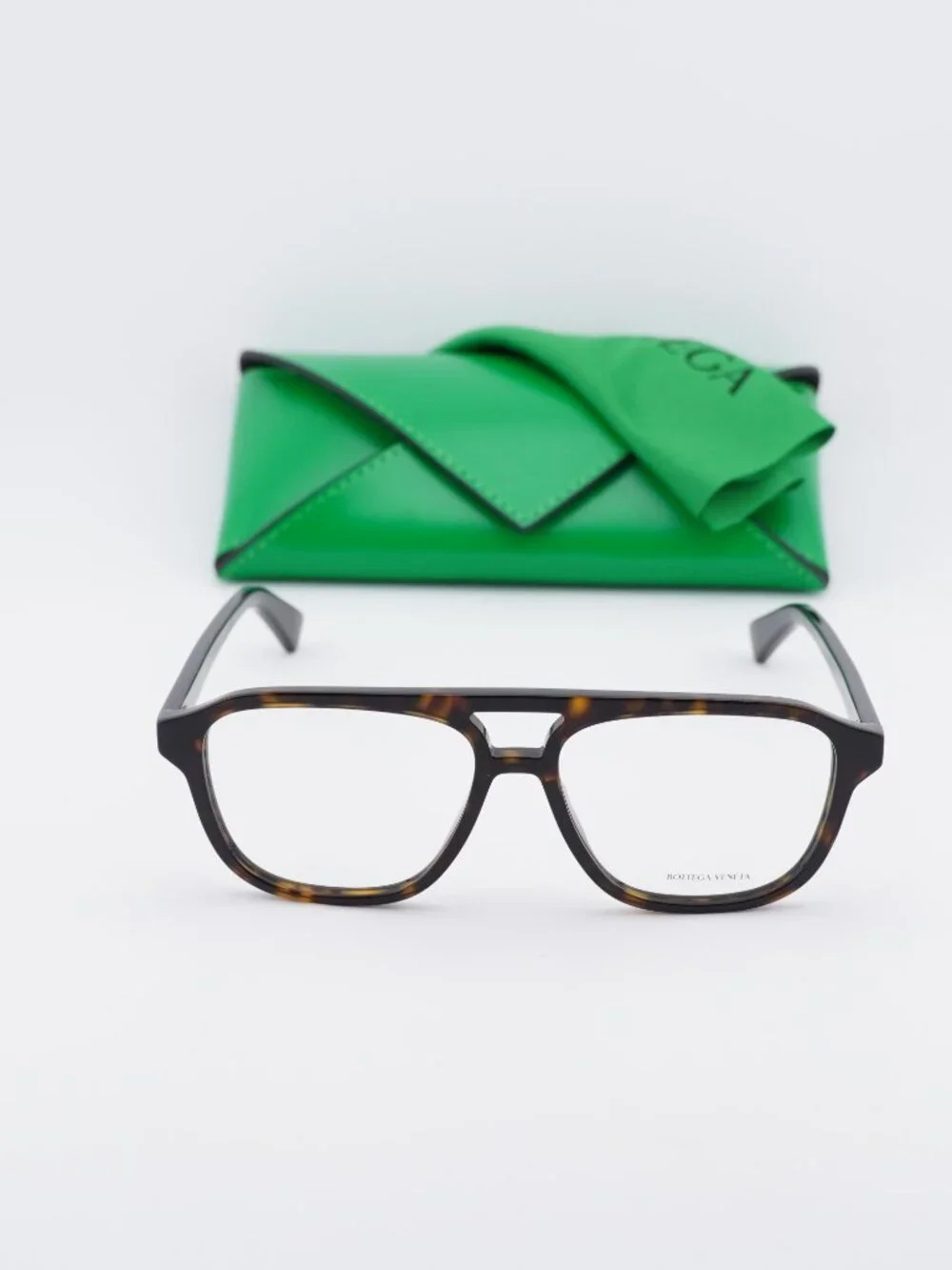 Bottega Veneta BV1294O 002 Aviator Eyeglasses – Dark Havana 56mm